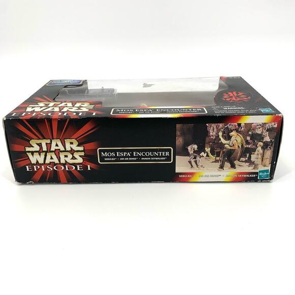VTG 1999 Star Wars NIB Episode 1 Mos Espa Encounter Action Figures Jar Jar NOS - Picture 5 of 9